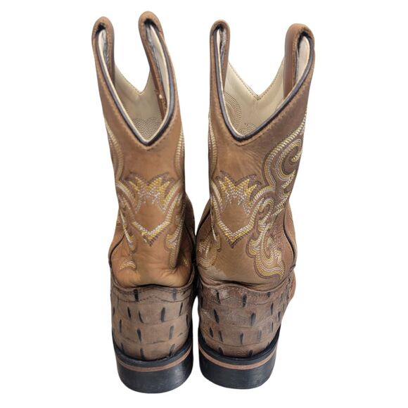 Kid's Alligator Print Square Toe Western Boots Size 1D‎ by Old West bsc1830 - Picture 5 of 12